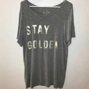 Grey Stay Golden Tee